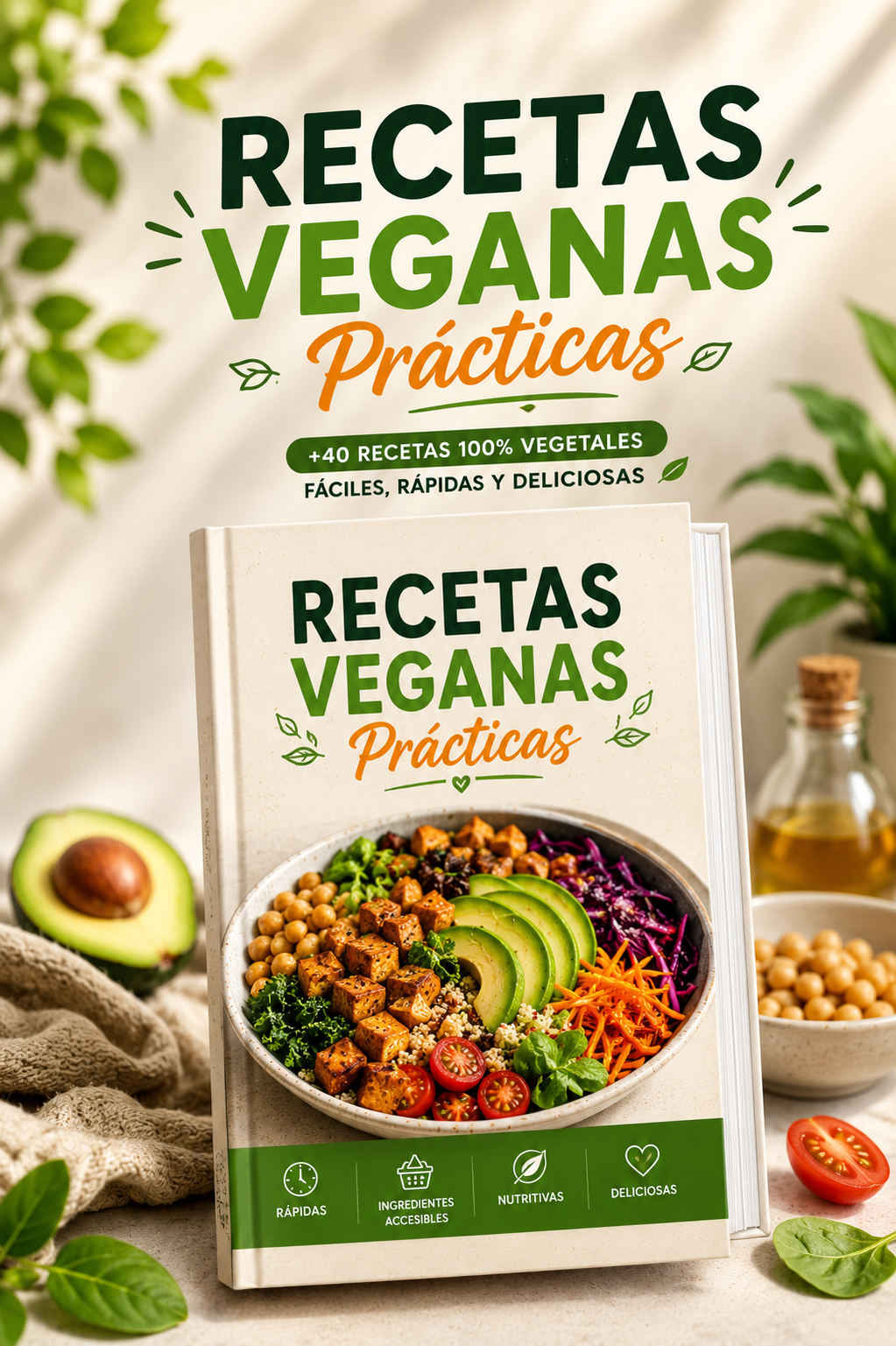 🥑 +40 RECETAS VEGANAS PRÁCTICAS PARA COMER RICO SIN COMPLICARTE